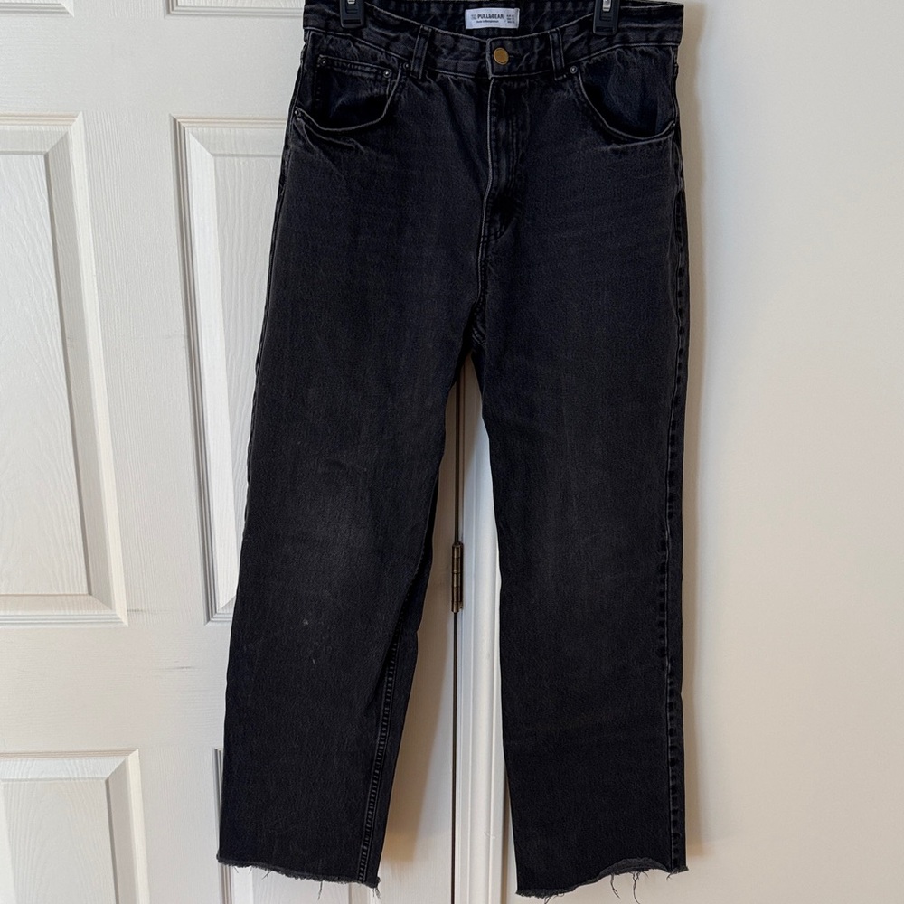 Pull&Bear Dark Denim Straight-Leg Jeans
